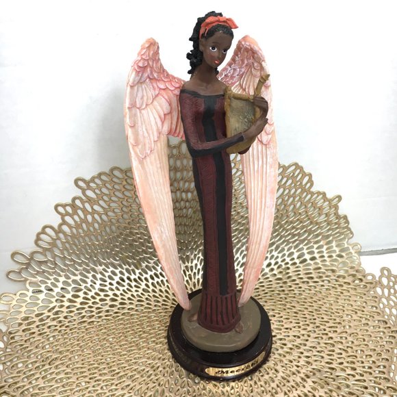 Meerchi African American Angel Playing Harp VTG - Picture 9 of 14